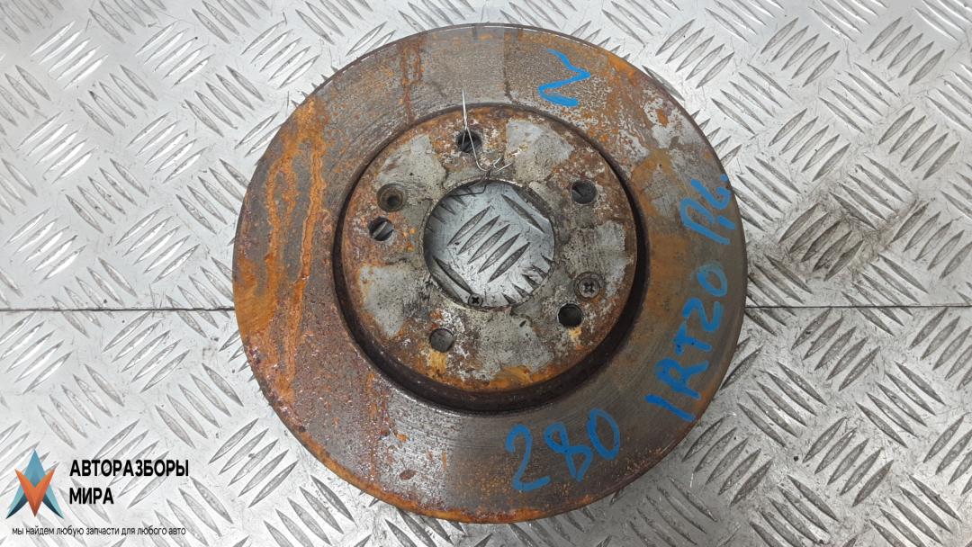 диск тормозной передний Kia Soul 1 поколение 2010, 1.6 л., CRDi 115, дизель, МКПП, хетчбэк 5 дв., 517122K100 - фото №1