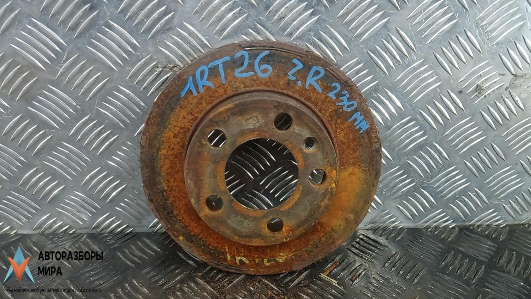 диск тормозной задний Skoda Rapid 1 поколение 2014, 1.6 л., дизель, МКПП, хетчбэк 5 дв., 1J0615601P - фото №1