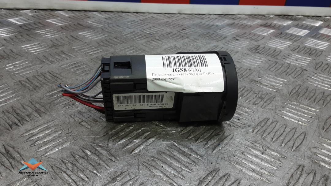 переключатель света Skoda Fabia 2 поколение (5J) 2008, 1.4 л., дизель, МКПП, хетчбэк 5 дв., 3B0941531B - фото №1