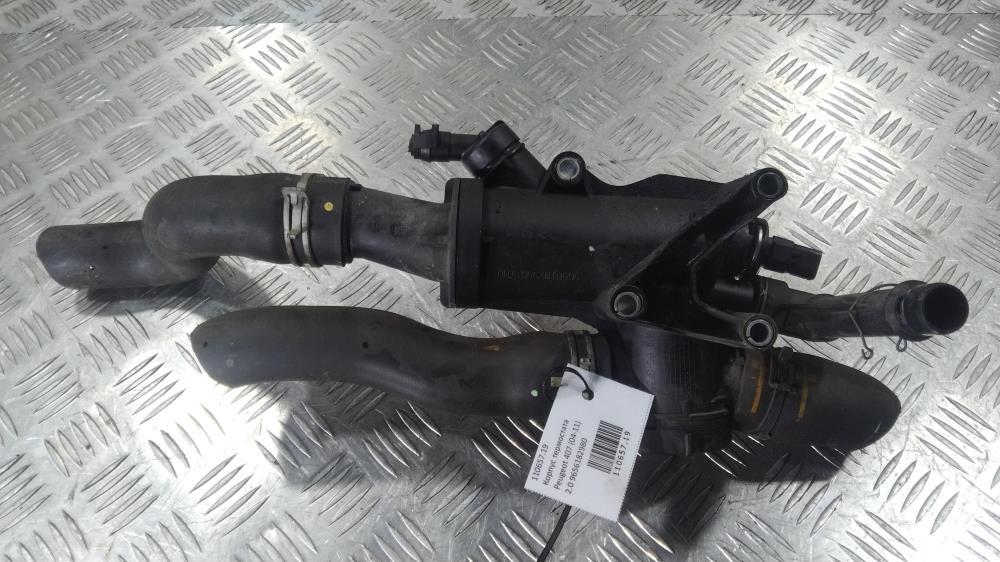 корпус термостата Peugeot 407 1 поколение 2006, цвет, 9656182980 - фото №1