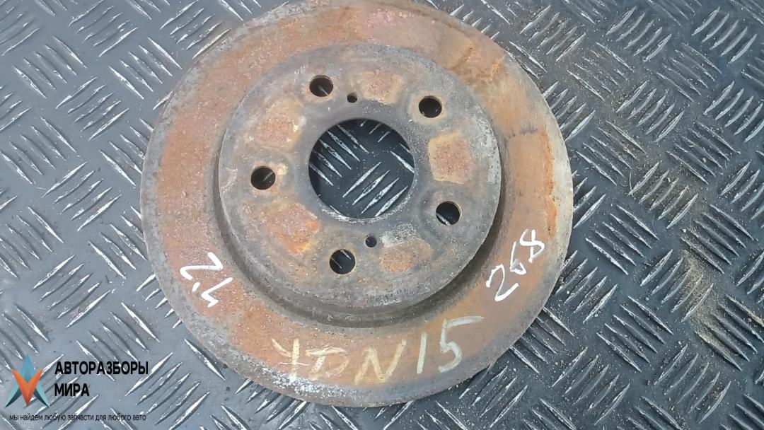 диск тормозной задний Toyota Auris 1 поколение 2007, 1.4 л., D-4D, дизель, МКПП, хетчбэк 5 дв., 4243112280 - фото №1