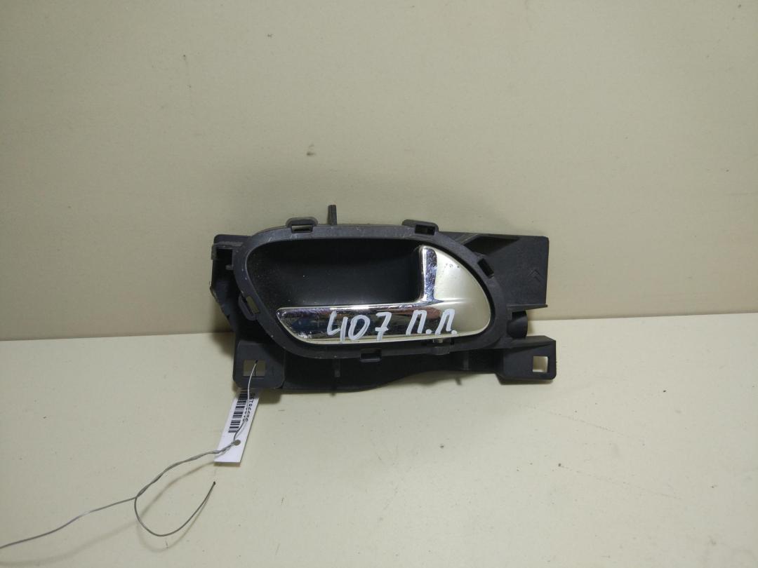 ручка внутренняя передняя правая Peugeot 407 1 поколение 2004, 2.0 л., бензин, МКПП, серый, седан, 96526177VD - фото №1