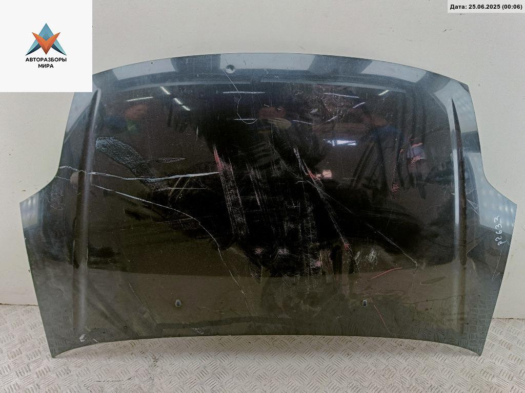 капот Honda Stream 1 поколение 2001, 2.0 л., бензин, МКПП, чёрный, минивэн - фото №1