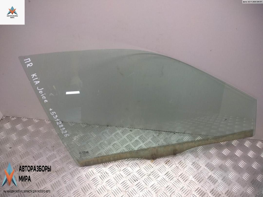 стекло двери передней правой Kia Joice 1 поколение 2000, 2.0 л., бензин, МКПП, красный, минивэн - фото №1
