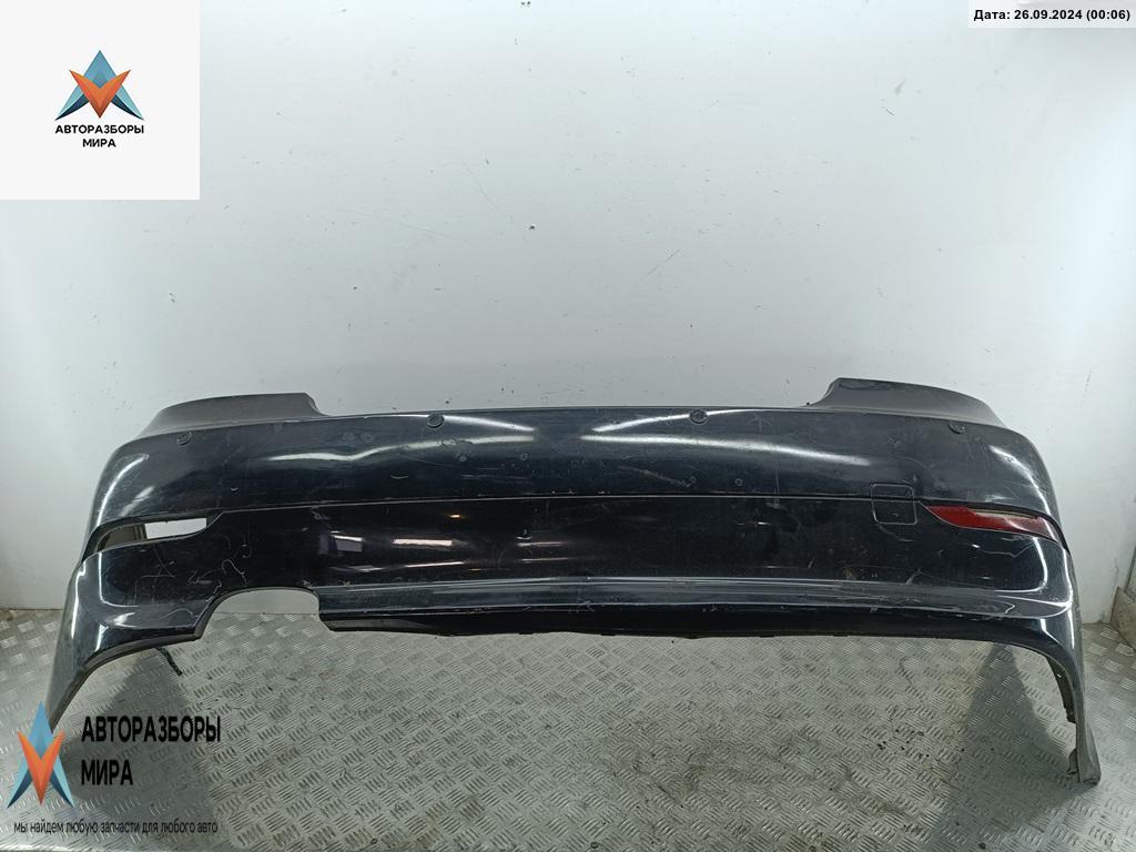 бампер задний BMW 5 серия E60/E61 2004, чёрный, седан - фото №1