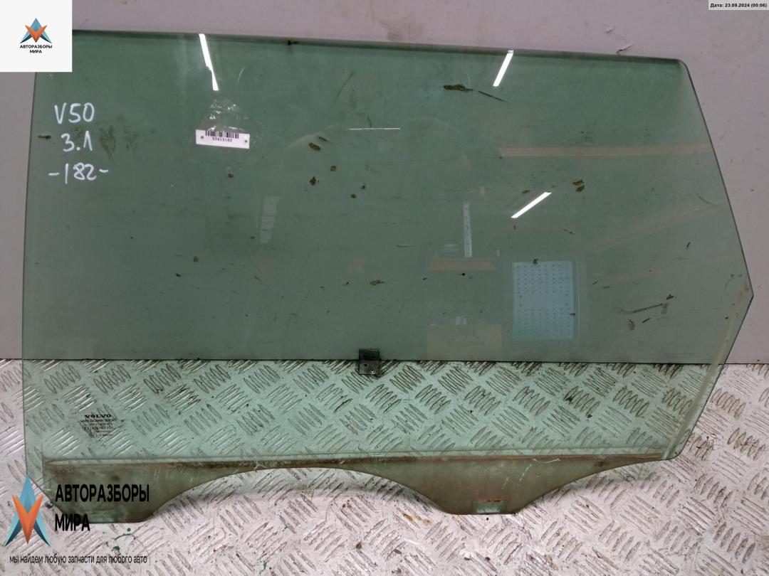 стекло двери задней левой Volvo S40 2 поколение 2005, 2.0 л., дизель, МКПП, серый, универсал - фото №1