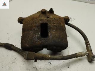 суппорт передний левый Nissan Primera P12 2002, 1.8 л., бензин, МКПП, серый, универсал