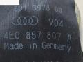 ремень безопасности Audi A8 D3/4E 2003, 4.0 л., дизель, АКПП, чёрный, седан, 4E0857807A - фото №4