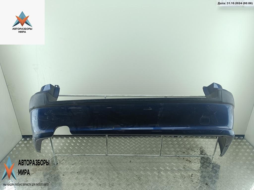 бампер задний Peugeot 406 1 поколение 1997, синий, универсал - фото №1