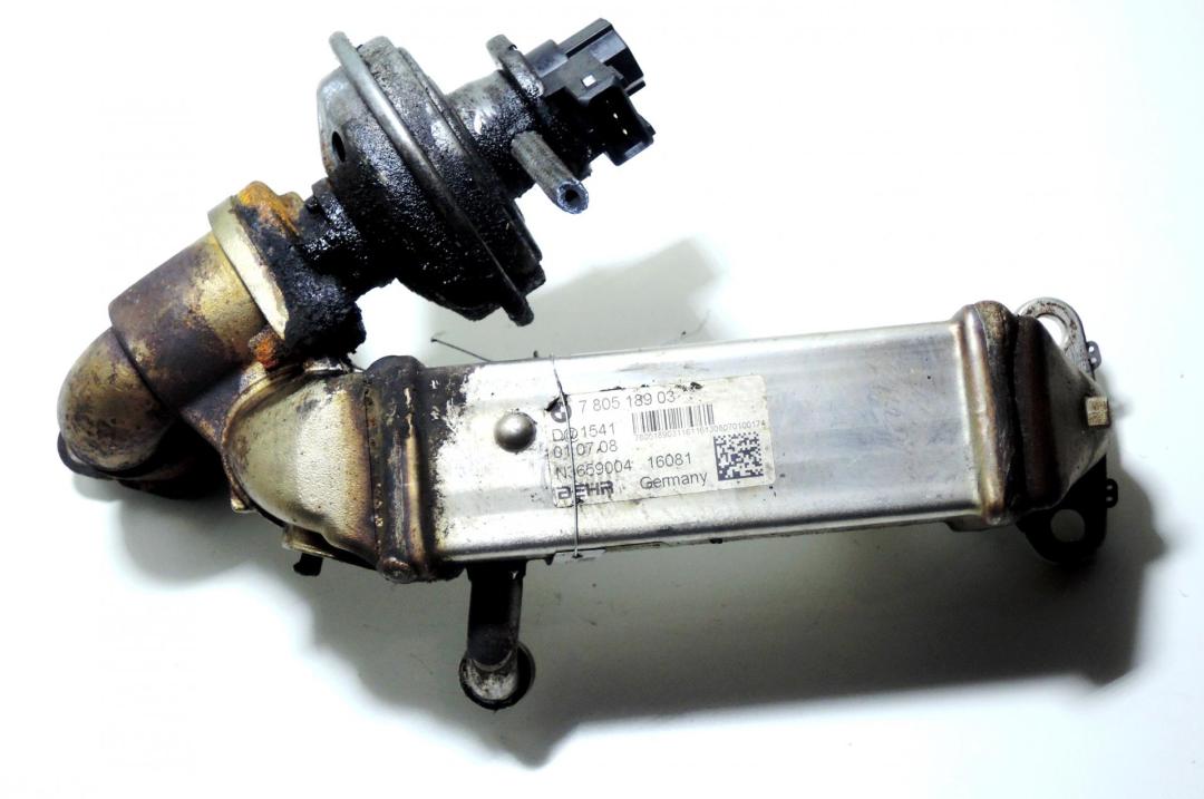 охладитель EGR / Радиатор EGR BMW 1 E81/E87 2008, 2.0 л., дизель, МКПП, чёрный, хетчбэк 5 дв., 11717805189, 11717801942