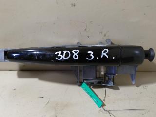 ручка наружная задняя правая Peugeot 308 T7 2008, 1.6 л., дизель, МКПП, чёрный, универсал, 9680168580