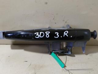ручка наружная задняя правая Peugeot 308 T7 2008, 1.6 л., дизель, МКПП, чёрный, универсал, 9680168580