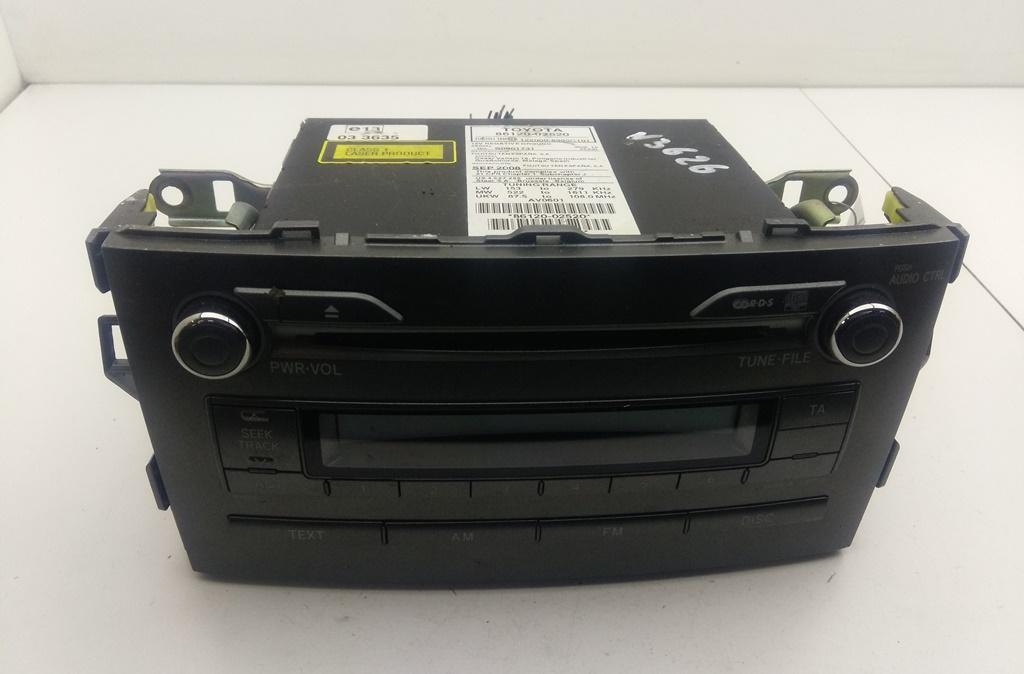 магнитола Toyota Auris 2008, 1.4 л., бензин, МКПП, серый, хетчбэк 5 дв., 86120-02520