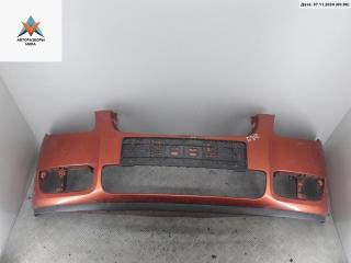 бампер передний Skoda Fabia 2 поколение (5J) 2007, бензин, красный, хетчбэк 5 дв.