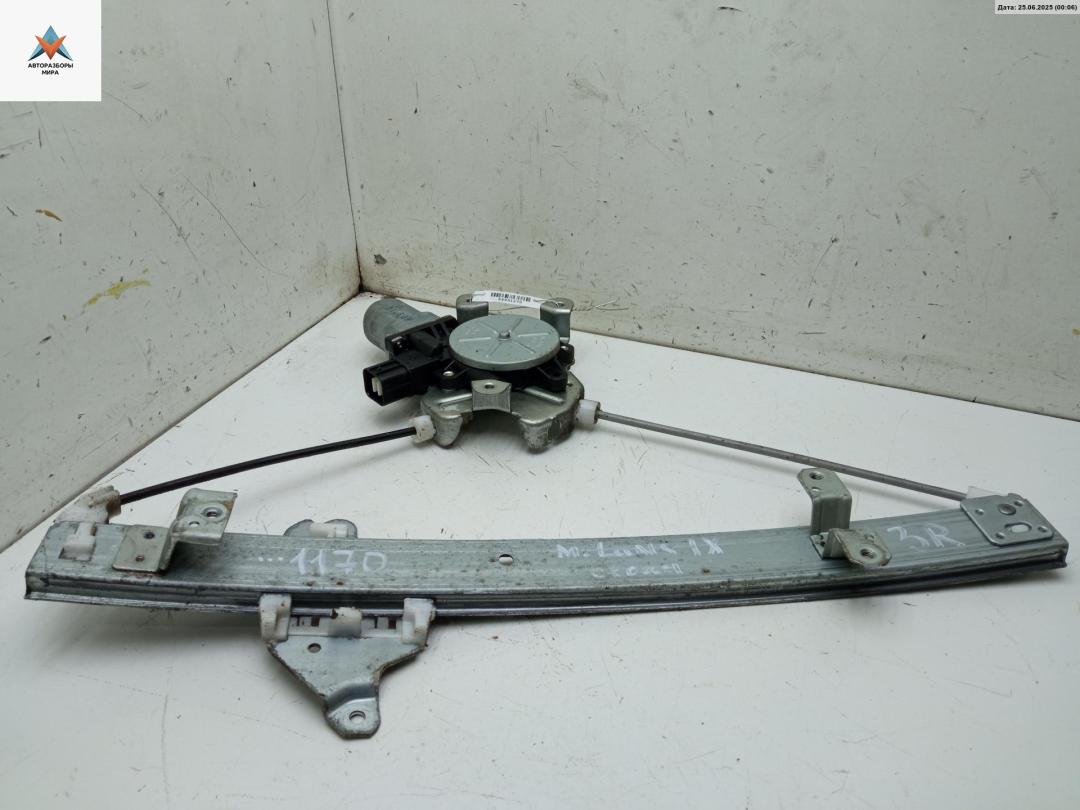 стеклоподъемник электрический задний правый Mitsubishi Lancer 9 поколение 2006, 2.0 л., бензин, МКПП, чёрный, седан - фото №1