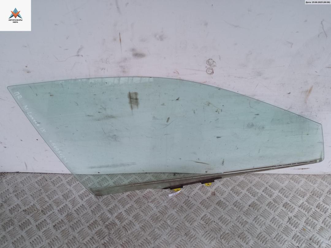 стекло двери передней правой Mitsubishi Lancer 9 поколение 2006, 2.0 л., бензин, МКПП, чёрный, седан - фото №1
