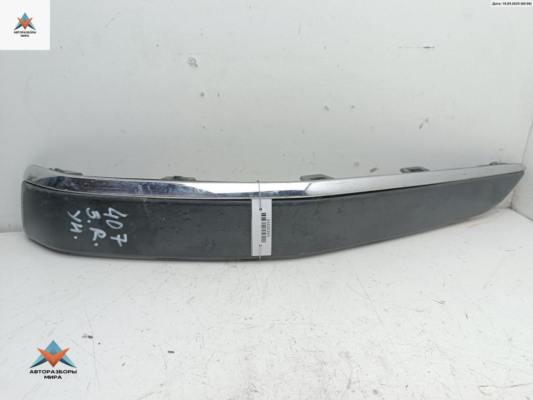 молдинг заднего бампера Peugeot 407 1 поколение 2005, 3.0 л., бензин, АКПП, синий, универсал, 9647545277 - фото №1