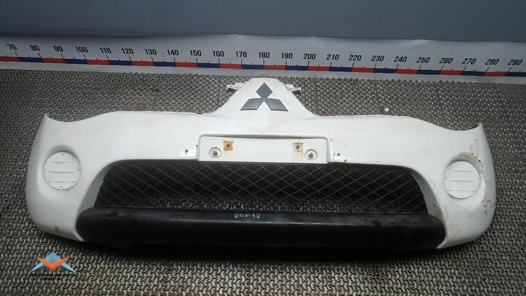 бампер передний Mitsubishi L200 4 поколение 2010, 2.5 л., дизель, МКПП, пикап, 6400A746WA - фото №1