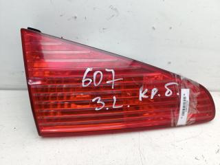 фонарь крышки багажника левый Peugeot 607 1 поколение 2001, 2.2 л., дизель, МКПП, серый, седан, ARG