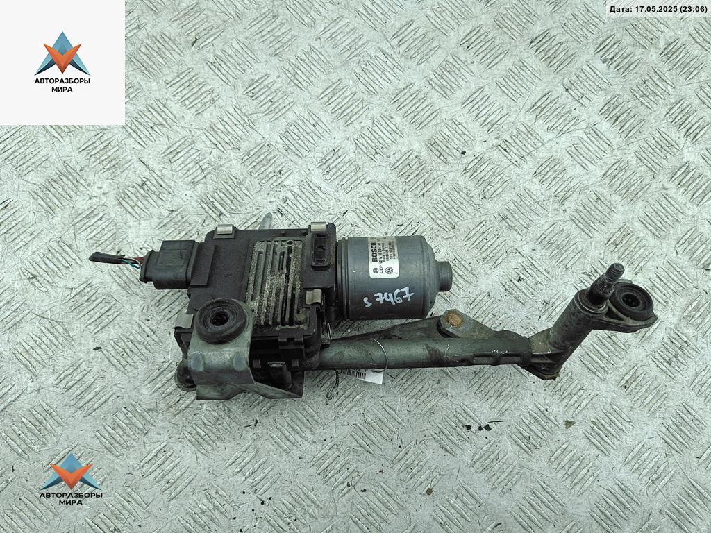 Механизм стеклоочистителя переднего (трапеция дворников) Volkswagen Touran 1 поколение 2003, 1.6 л., бензин, МКПП, серый, минивэн - фото №1