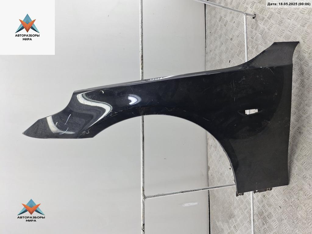 крыло переднее левое BMW 5 серия E60/E61 2004, 2.5 л., бензин, МКПП, чёрный, универсал - фото №1