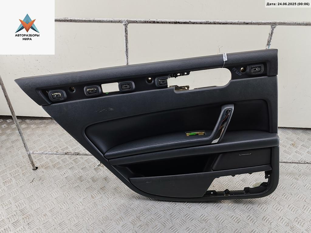 обшивка двери задняя левая Volkswagen Phaeton 1 поколение 2003, 3.2 л., бензин, АКПП, чёрный, седан, 3D4867211AF - фото №1