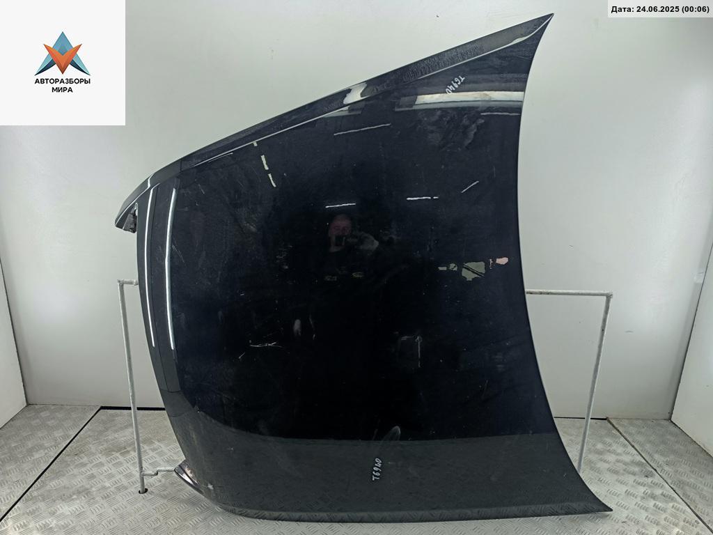 капот Volkswagen Phaeton 1 поколение 2003, 3.2 л., бензин, АКПП, чёрный, седан - фото №1