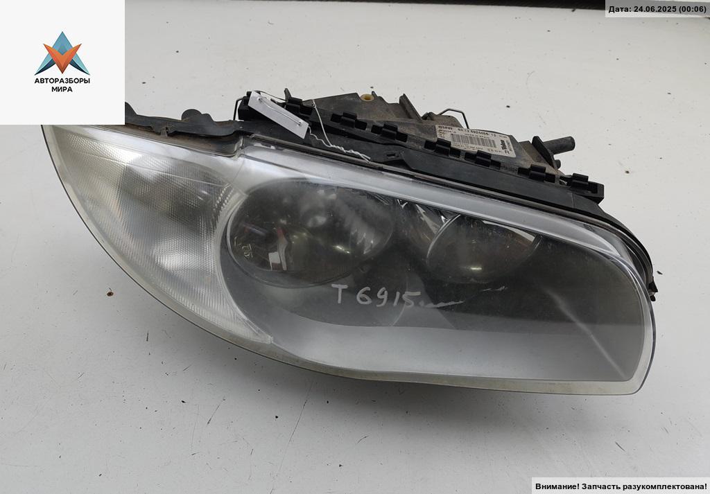 фара правая BMW 1 серия E81/E82/E87/E88 2006, 1.6 л., бензин, МКПП, чёрный, хетчбэк 5 дв., 63126924486, 6924486 - фото №1