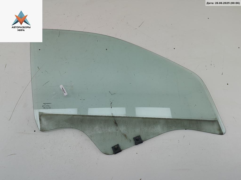 стекло двери передней правой Dacia (Renault) Logan 2006, 1.4 л., бензин, МКПП, синий, седан, 43R-00097 - фото №1