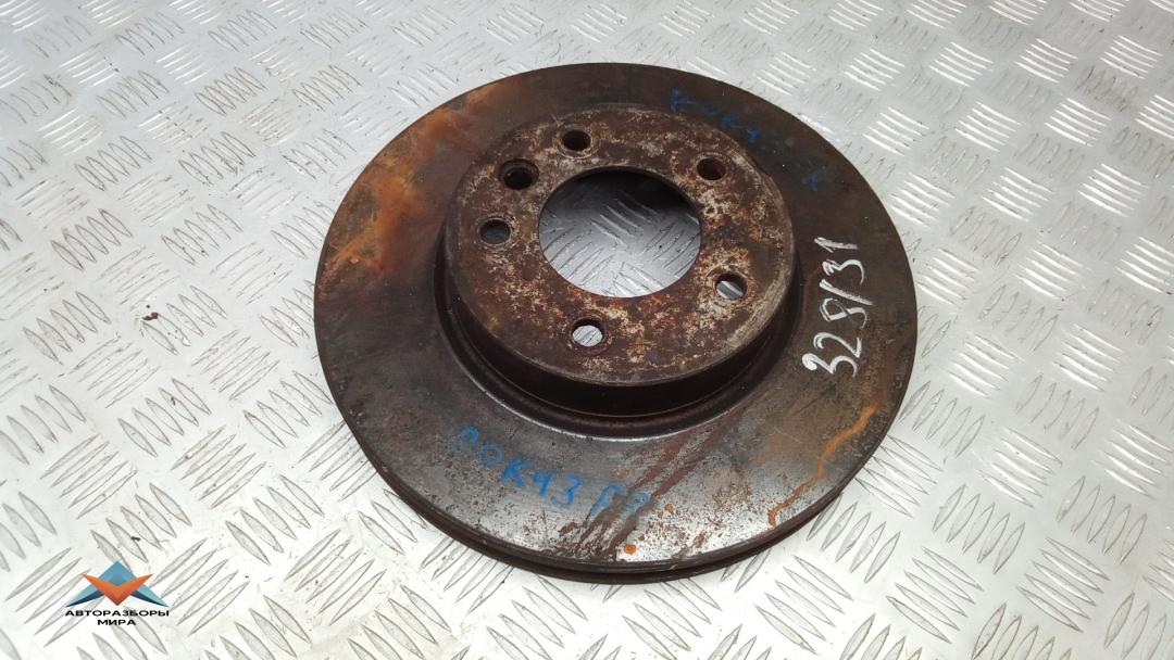 диск тормозной передний Volkswagen Touareg 1 поколение 2006, 3.0 л., дизель, АКПП, внедорожник 5 дв., 7L6615302N, 7L6615301N - фото №1