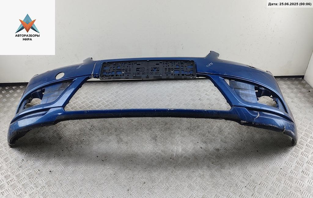бампер передний Ford Focus 2 поколение 2006, i, бензин, синий, хетчбэк 3 дв., 5M5J-17750 - фото №1
