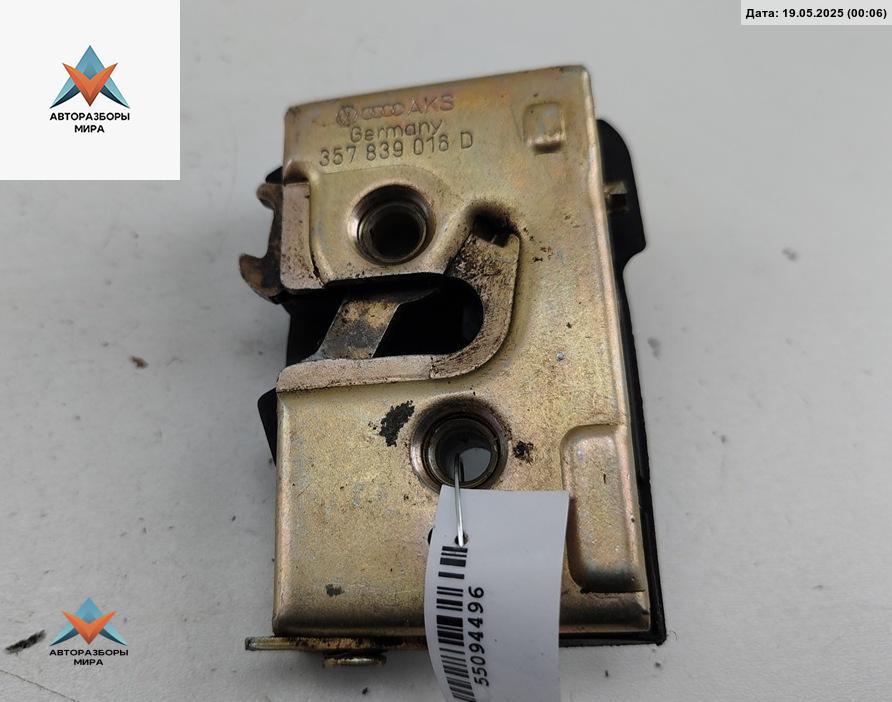 замок двери задней правой Volkswagen Passat B3 1992, 1.8 л., бензин, МКПП, серый, универсал, 357839016 - фото №1