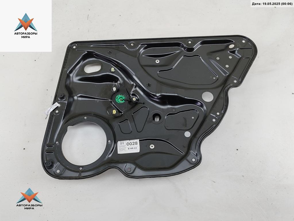 стеклоподъемник электрический задний правый Volkswagen Passat B6 2006, 2.0 л., дизель, МКПП, чёрный, универсал, 3C4839756 - фото №1