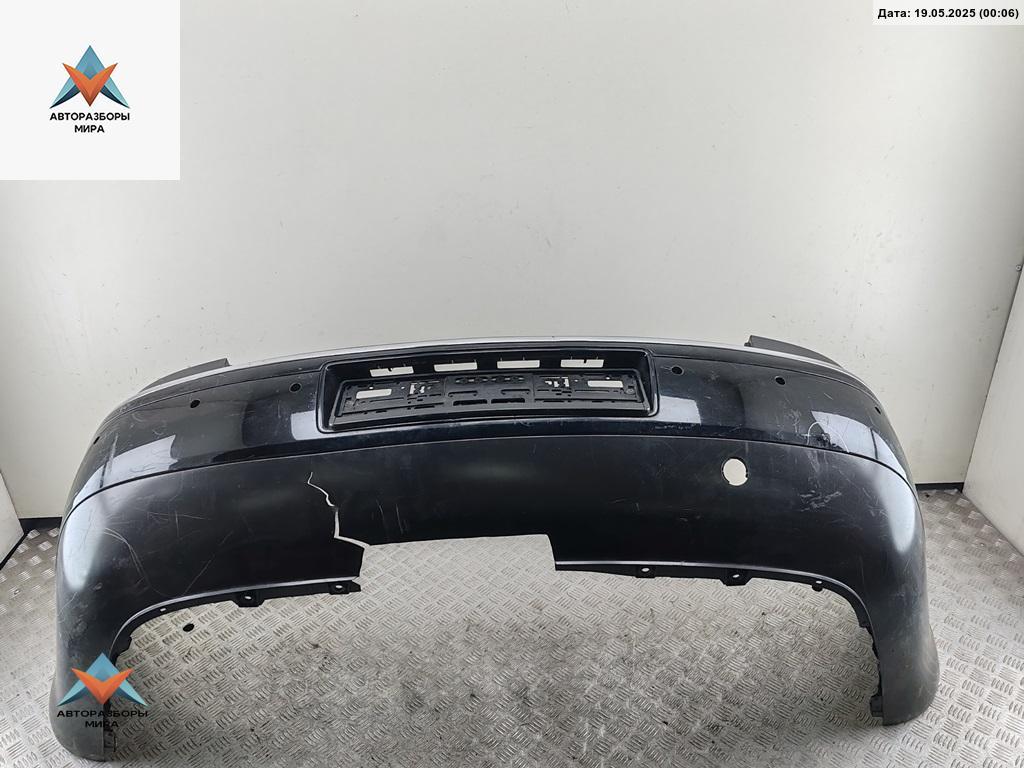 бампер задний Volkswagen Phaeton 1 поколение 2003, чёрный, седан - фото №1