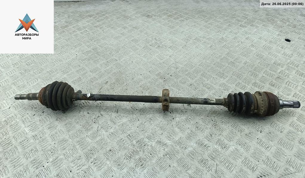 полуось передняя правая (приводной вал, ШРУС) Opel Astra G 2000, 1.6 л., бензин, МКПП, зелёный, универсал - фото №1