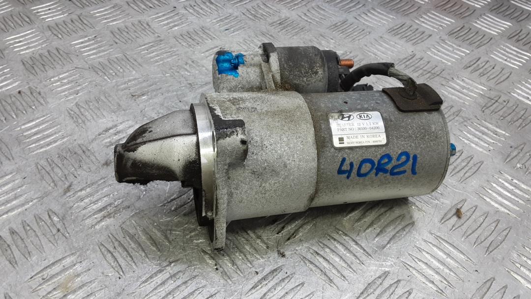 стартер Hyundai Kona 2018, 1.0 л., T-GDi, бензин, МКПП, хетчбэк 5 дв., 3610004200 - фото №1