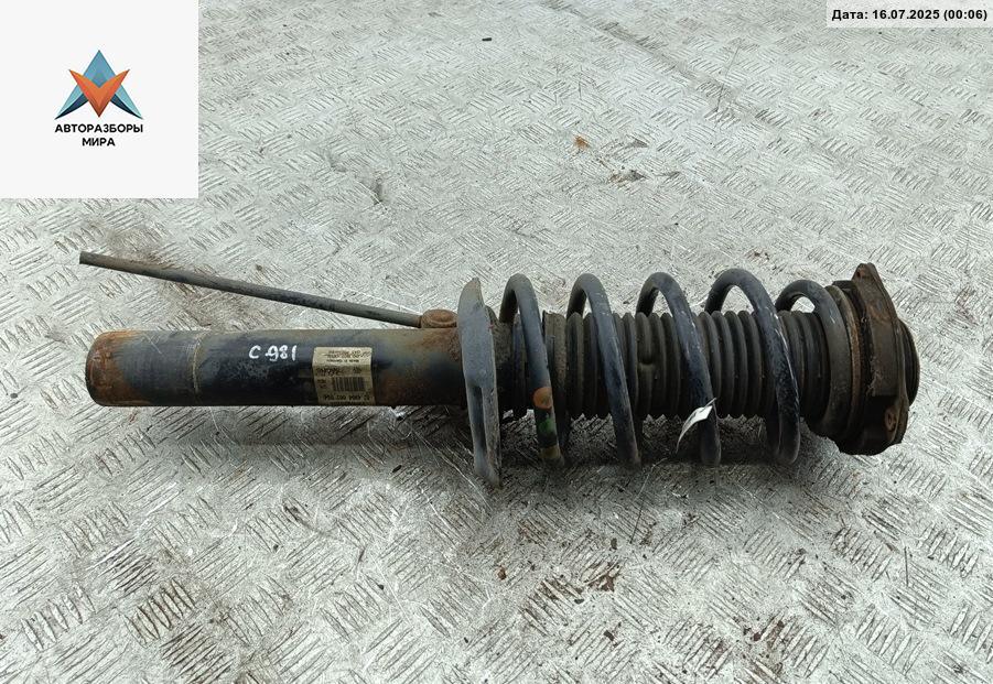 стойка передняя Volkswagen Passat B6 2008, 1.8 л., бензин, МКПП, чёрный, универсал - фото №1