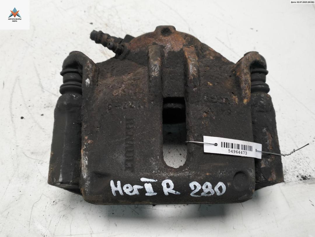 суппорт передний правый Renault Megane 2 поколение 2003, 1.6 л., бензин, МКПП, серый, универсал - фото №1