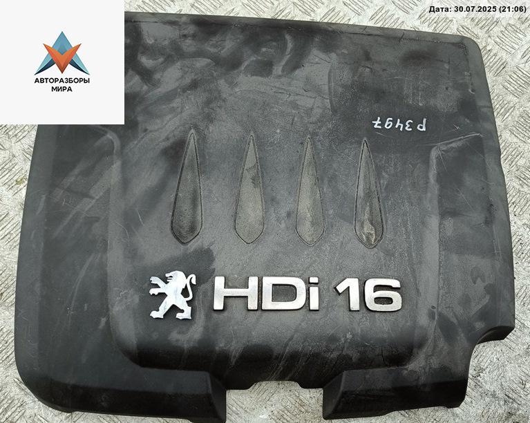 декоративная крышка двигателя Peugeot 407 1 поколение 2007, 2.2 л., дизель, МКПП, чёрный, универсал - фото №1