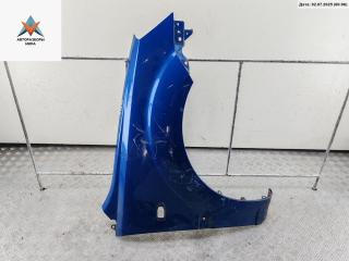 крыло переднее правое Kia Rio 2 поколение 2006, 1.4 л., бензин, МКПП, синий, хетчбэк 5 дв.