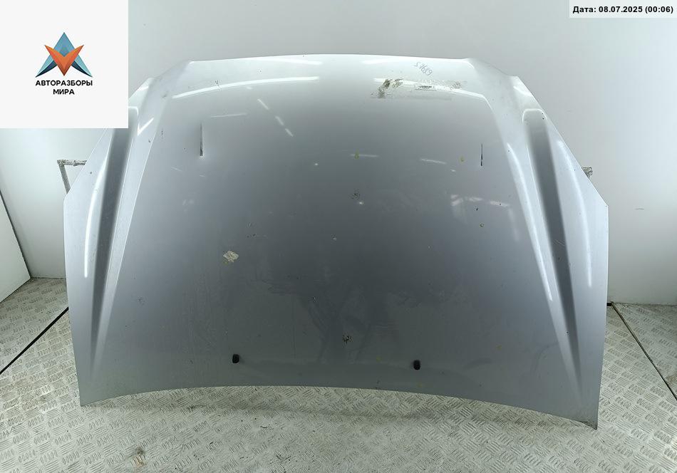 капот Kia Carens 3 поколение 2006, 2.0 л., дизель, МКПП, серый, минивэн - фото №1
