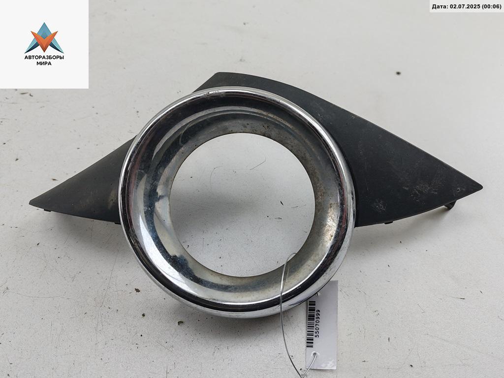 рамка фары противотуманной левой Peugeot 207 1 поколение 2008, 1.6 л., бензин, МКПП, серый, универсал, 9680098780 - фото №1