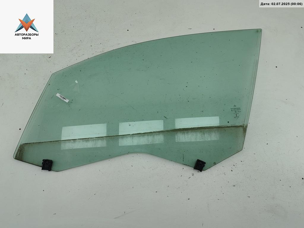 стекло двери передней левой Citroen C5 2 поколение 2013, 1.6 л., дизель, МКПП, серый, универсал - фото №1