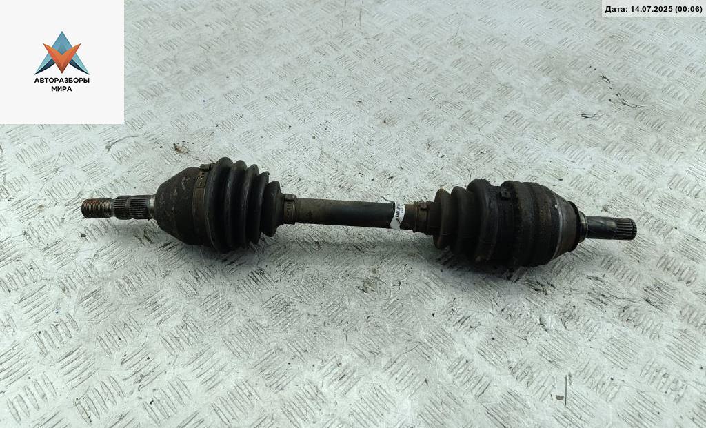 полуось передняя левая (приводной вал, ШРУС) Opel Zafira 2 поколение (B) 2006, 1.8 л., бензин, МКПП, серый, минивэн - фото №1