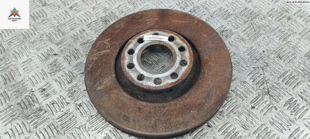 диск тормозной передний Audi A4 B6 2003, 1.8 л., Ti, бензин, АКПП, серый, седан - фото №1