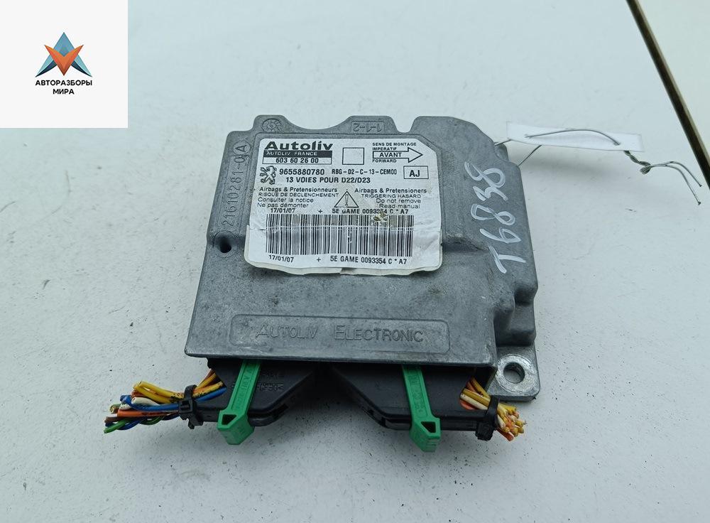 блок AirBag Peugeot 407 1 поколение 2006, 2.2 л., дизель, МКПП, серый, универсал, 9655880780 - фото №1