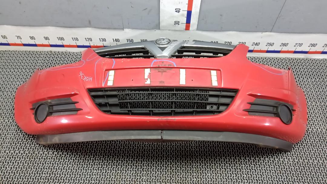 бампер передний Opel Corsa D 2007, 1.0 л., бензин, МКПП, хетчбэк 5 дв., 13211462 - фото №1