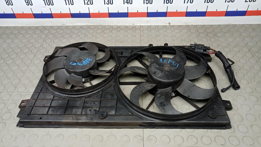 вентилятор радиатора Volkswagen Touran 1 поколение 2005, 1.9 л., дизель, МКПП, минивэн, 1K0959455ES, 1K0959455EA, 1K0121207T - фото №1