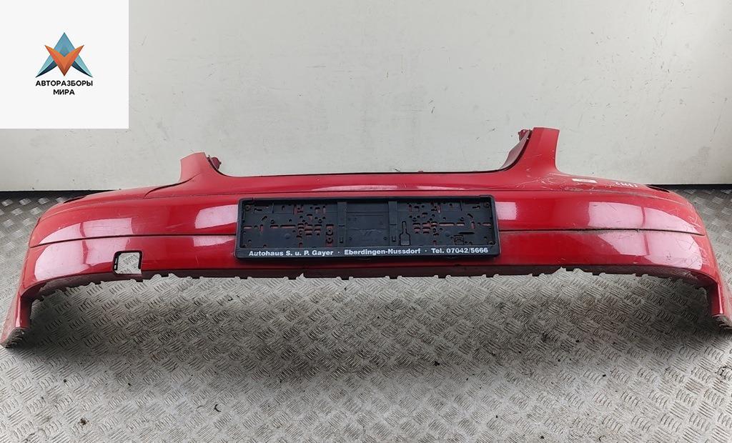 бампер передний Volkswagen Touran 1 поколение 2005, FSI, бензин, красный, минивэн - фото №1