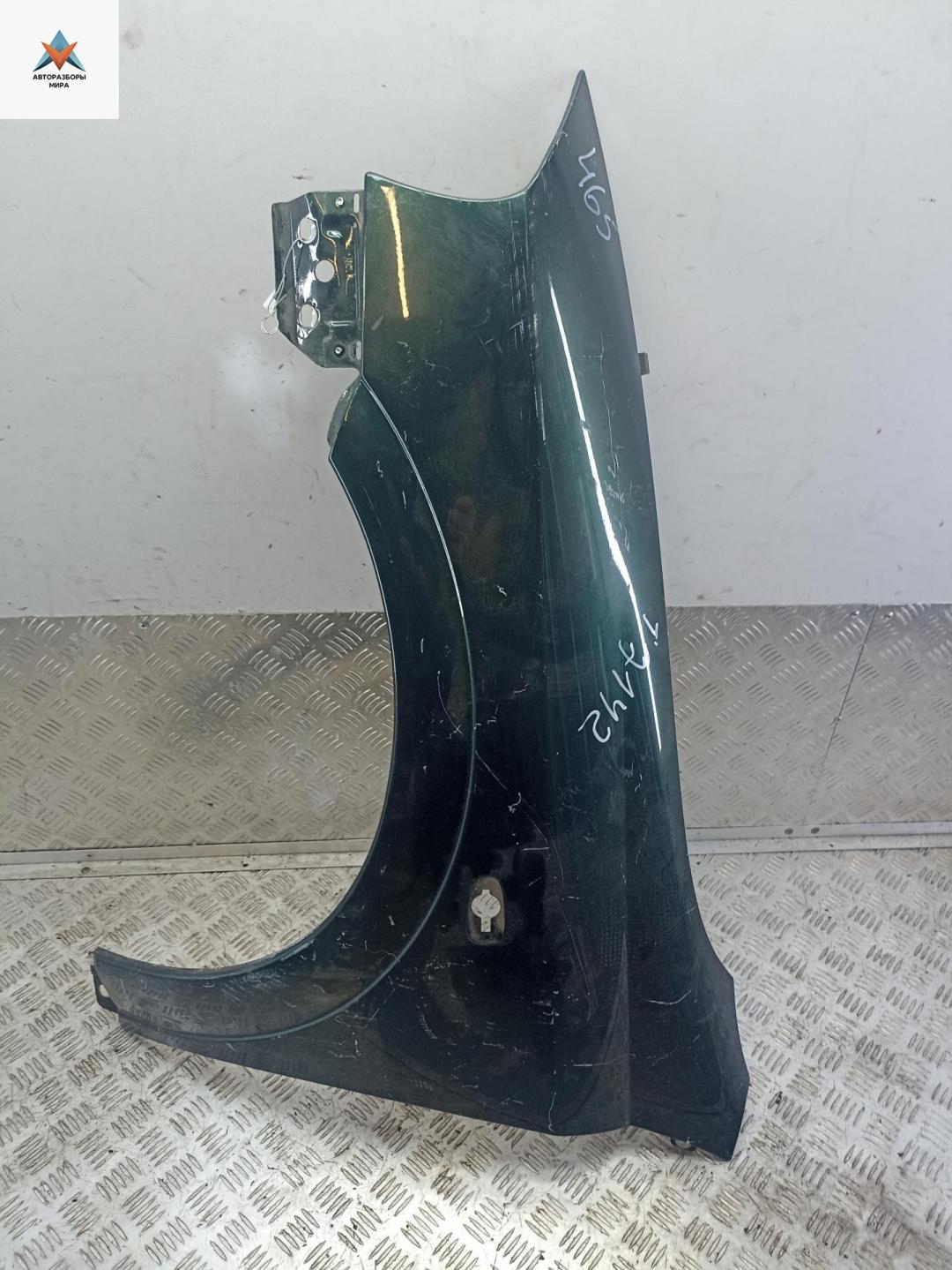 крыло переднее левое Opel Astra G 2000, 1.6 л., бензин, МКПП, зелёный, хетчбэк 5 дв. - фото №1